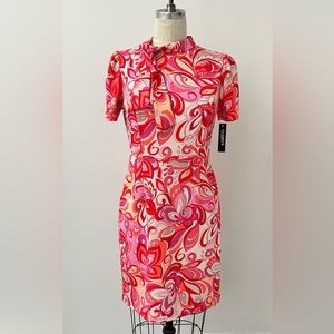 NWT Glamour Pucci Print Tie Neck Dress size 8